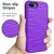 For iPhone 6/7/8G Wave Pattern 3 in 1 Silicone+PC Shockproof Protective Case(Purple)