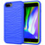 For iPhone 6/7/8 Plus Wave Pattern 3 in 1 Silicone+PC Shockproof Protective Case(Blue+Olivine)