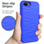 For iPhone 6/7/8 Plus Wave Pattern 3 in 1 Silicone+PC Shockproof Protective Case(Blue+Olivine)