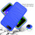 For iPhone 6/7/8 Plus Wave Pattern 3 in 1 Silicone+PC Shockproof Protective Case(Blue+Olivine)