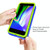 For iPhone 6/7/8G Wave Pattern 3 in 1 Silicone+PC Shockproof Protective Case(Blue+Olivine)