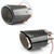 Car Modification Carbon Fiber Luminous Tail Throat LED Lights Modified Car Exhaust Pipe Spitfire Tail Throat, Style:Curling(Red)