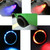 Car Modification Carbon Fiber Luminous Tail Throat LED Lights Modified Car Exhaust Pipe Spitfire Tail Throat, Style:Curling(Red)