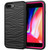 For iPhone 6/7/8G Wave Pattern 3 in 1 Silicone+PC Shockproof Protective Case(Black+Hot Pink)