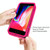 For iPhone 6/7/8G Wave Pattern 3 in 1 Silicone+PC Shockproof Protective Case(Hot Pink)