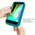 For iPhone 6/7/8G Wave Pattern 3 in 1 Silicone+PC Shockproof Protective Case(Dark Sea Green)