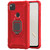 For Google Pixel 5 Carbon Fiber Protective Case with 360 Degree Rotating Ring Holder(Red)