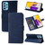 For Samsung Galaxy A33 5G Embossed Happy Cat Pattern Leather Phone Case(Blue)
