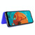 For LG K51 / Q51 Carbon Fiber Texture Horizontal Flip TPU + PC + PU Leather Case with Card Slot(Blue)