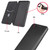 For LG V60 ThinQ 5G Carbon Fiber Texture Horizontal Flip TPU + PC + PU Leather Case with Card Slot(Black)