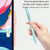 LOVE MEI For Apple Pencil 2 Number Letter Design Stylus Pen Silicone Protective Case Cover (Blue)