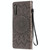 For LG G9 Pressed Printing Sunflower Pattern Horizontal Flip PU Leather Case Holder & Card Slots & Wallet & Lanyard(Grey)