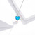 S925 Sterling Silver Deep Blue Heart Women Nacklace Jewelry S925 Sterling Silver Deep Blue Heart Women Nacklace Jewelry