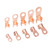 70 PCS Icstation Open Barrel Pure Copper Ring Lug Wire Crimp Terminals Assortment Kit
