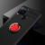 For OPPO Realme C15 Metal Ring Holder 360 Degree Rotating TPU Case(Black+Red)
