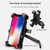 Electric Bicycle Mobile Phone Holder Can Be Rotated 360-degree Mobile Phone Holder Four-way Adjustment Bracket for Motorcycle, Style:Rearview Mirrors(Black)