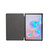 For Samsung Galaxy Tab S8 / Galaxy Tab S7 T870 Marble Texture Pattern Horizontal Flip Leather Case, with Three-folding Holder & Sleep / Wake-up(Black Gray)