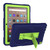 For Amazon Kindle Fire HD 8 (2020) B2Contrast Color Silicone + PC Protective Case with Holder(Navy Blue+Olivine)