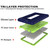 For Amazon Kindle Fire HD 8 (2020) B2Contrast Color Silicone + PC Protective Case with Holder(Navy Blue+Olivine)