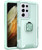 For Samsung Galaxy S21 Ultra 5G 3 in 1 PC + TPU Phone Case with Ring Holder(Mint Green)