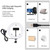 PULUZ 7.9 inch 20cm Mirror Light+ 1.1m Tripod Mount USB 3 Modes Dimmable Dual Color Temperature LED Curved Light Ring Vlogging Selfie Photography Video Lights with Mirror & Phone Clamp(Black)