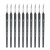 10 PCS 00000 WeiZhuang Hook Line Pen Painting Hand-painted Watercolor Wolf Mint Hook Line Pen Painting Stroke Thin Line Brush, Color:Dark Blue