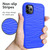 For iPhone 11 Pro Max Wave Pattern 3 in 1 Silicone+PC Shockproof Protective Case(Blue+Olivine)