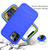 For iPhone 12 Pro Max Wave Pattern 3 in 1 Silicone+PC Shockproof Protective Case(Blue+Olivine)