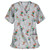 Christmas Print Short-sleeved Pocket T-shirt Nurse Uniform (Color:5 Size:XXL)
