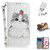 For LG K41S / K51S 3D Colored Drawing Horizontal Flip Leather Case with Holder & Card Slots & Wallet & Lanyard(Cute Cat)