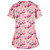 Loose Printed Hedging Thin T-shirt Nurse Uniform (Color:Red Size:XXXL)