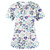 Loose Printed Hedging Thin T-shirt Nurse Uniform (Color:White Size:S)