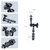 7 inch Adjustable Friction Articulating Magic Arm + Large Claws Clips with Phone Clamp (Black)