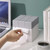 2 PCS Cube Tissue Box Desktop Storage Box(Pure White)