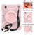 For iPad mini 6 Silicone + PC Tablet Case with Strap & Holder & Pen Slot(Rose Gold)