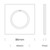 86mm Round LED Tempered Glass Switch Panel, Gold Round Glass, Style:Blank Panel