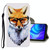 For Samsung Galaxy Note20 3D Colored Drawing Horizontal Flip PU Leather Case with Holder & Card Slots & Wallet(Fox)