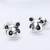 Panda S925 Sterling Silver Earrings Temperament Female Earrings