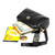 2033 Lady Portable Zipper Leather Wallet Purse Small Cosmetic Bag with Lanyard(Black)