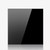 86mm Round LED Tempered Glass Switch Panel, Black Round Glass, Style:Blank Panel