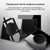 86mm Round LED Tempered Glass Switch Panel, Black Round Glass, Style:Blank Panel
