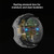 86mm Round LED Tempered Glass Switch Panel, Black Round Glass, Style:Blank Panel