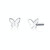 Sterling Silver Butterfly Earrings Fresh Simple and Compact Platinum-plated Girls Earrings