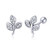 Sterling Silver Leaf Diamond Earrings Female Earrings