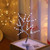 LED Snowflake Tree Copper Wire Table Lamp Creative Decoration Touch Control Night Light (White Light)