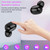 Dt-18 Wireless Two Ear Bluetooth Headset With 2000mAh Charging Cabin & Touch & Intelligent Magnetic Suction Charging (Black)