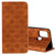 For Samsung Galaxy A21s Lucky Flowers Embossing Pattern Magnetic Horizontal Flip Leather Case with Holder & Card Slots(Brown)