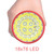 3 Gears, DB18 18xT6, Luminous Flux: 5400lm LED Flashlight, Without Battery (Red Black)