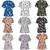 Christmas Print Short-sleeved Pocket T-shirt Nurse Uniform (Color:7 Size:XL)
