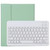 TG11B Detachable Bluetooth White Keyboard + Microfiber Leather Tablet Case for iPad Pro 11 inch (2020), with Pen Slot & Holder (Green)